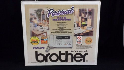 Brother personal fax &amp; telephone fax275 with one therma plus paper roll - new for sale