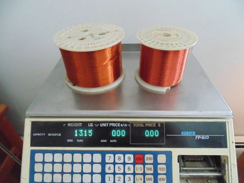 Magnet Wire, Enameled Copper,  32 AWG gauge &amp; 34 AWG gauge 13.15 lbs 2 spools