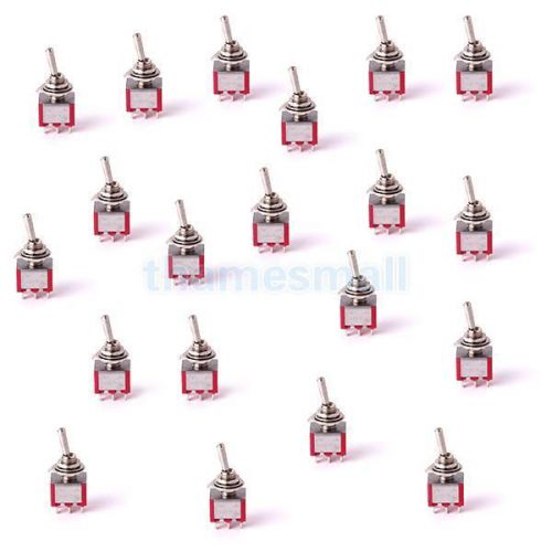 20pcs knx-218 mini toggle switch dpdt on-on two position ac 250v/2a ac 120v/5a for sale