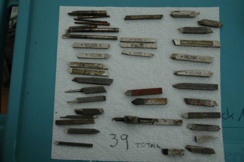 Assorted lot of Mo-Max, Rex AA, Macco Enormous, Red Cut Superios Lathe Tool Bits