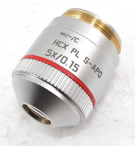 Leica hcx pl s-apo 5x/0.15 ~/-/c objective for microscope for sale