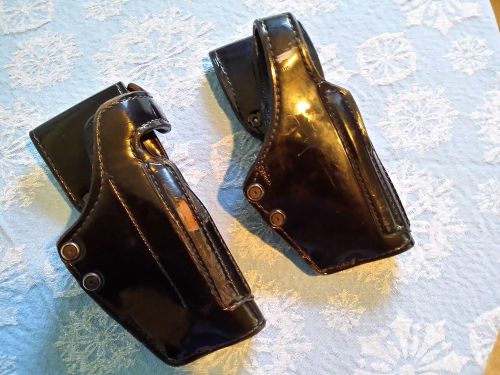 2 Gould &amp; Goodrich Police Model Black Leather Holsters