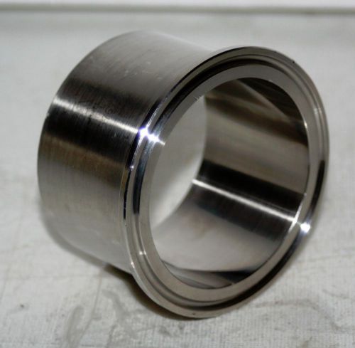 2-1/2&#034; butt weld x 2-1/2&#034; tri-clamp thick wall ferrule ss316 for sale