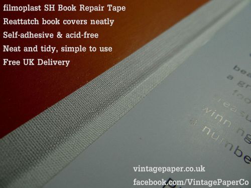 Filmoplast sh book cover re-attaching tape. self-adhesive, acid-free, free p&amp;p for sale