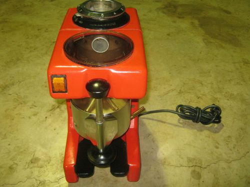RARE Pavoni Commercial Grade Coffee Bean Zip Grinder Expresso Red Italy Italian