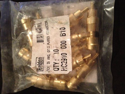 BELDEN RCA 25 AWG GOLD PLATED CONNECTOR HC2910 000 B10 PK OF 10