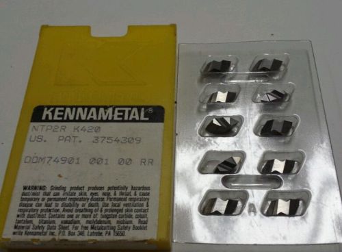 Ntp2r k420 kennametal carbide threading inserts (1 package of 10 inserts) for sale