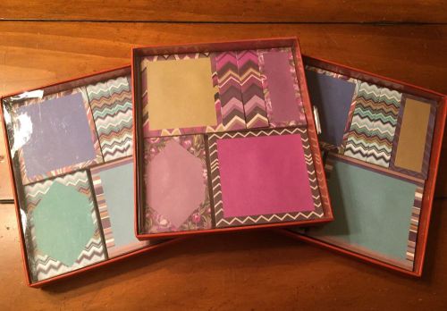 Nib missoni for target sticky notes, blue via &amp; passione set of 3 boxes sold out for sale