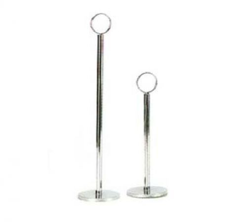 Number/Card Stand, 12&#034; high, chrome plated 3/8&#034; rod w/double ring clip