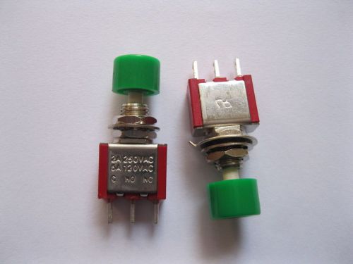 50 pcs Momentary Green Push Button Switch 250V 2A 5A 3pin