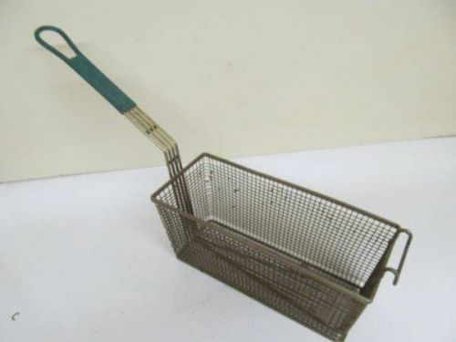 Commercial deep fryer basket fries fish chicken single 13&#034; x 6&#034; rubber handle for sale