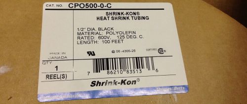 Thomas &amp; betts heat shrink tubing 100 feet  1/2&#034; and 3/16&#034; cpo500-0-c cpo187-0-c for sale