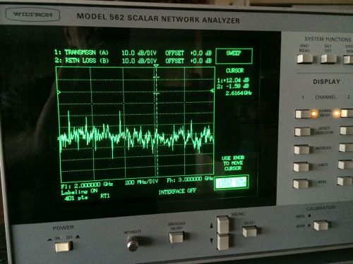 Wiltron 562 Scalar Network Analyzer 10Mhz - 40Ghz