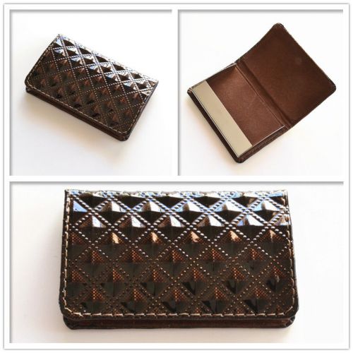 Business card holder case cover leather magnetic open man woman fashion gift c4 for sale