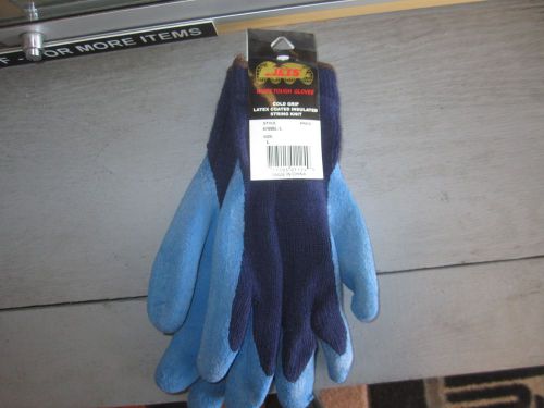 Cold Grip Latex Coated Insulated String Knit Gloves., Size Medium