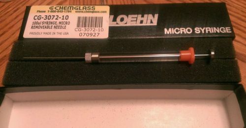 Chemglass kloehn glass 100µl syringe removable needle, 22s gauge, cg-3072-10 for sale