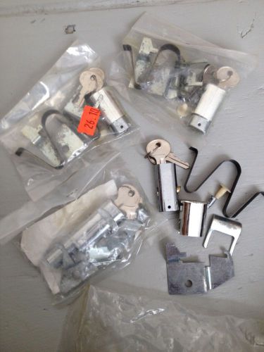 Lot of 4 HON Locks, Push in Style Locks for File Cabinets, F26