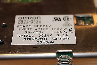 OMRON S82J-0524 24V DC Power Supply Input 100-120VAC Output 24VDC 2.1A