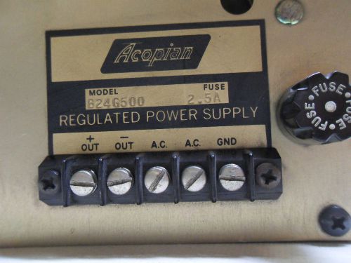 (k6) 1 acopian b246500 power supply for sale