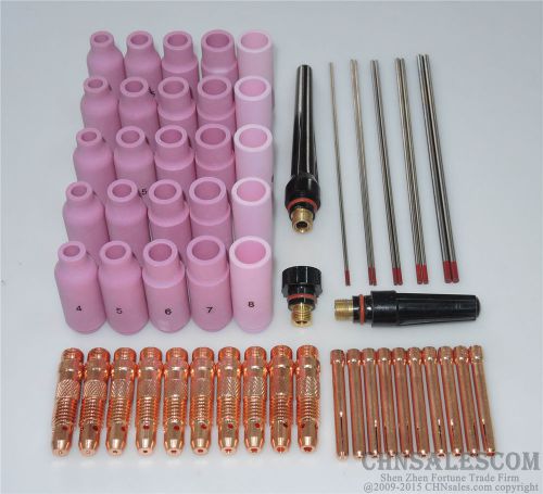 58 pcs tig welding torch kit  wp-17 wp-18 wp-26 wt20 thorium-electrode for sale