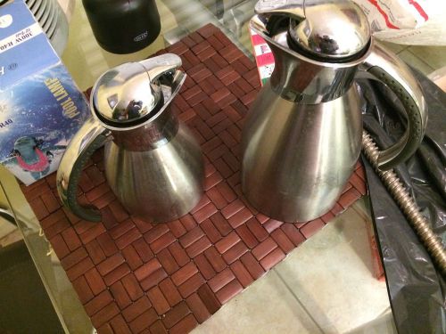 Lot Of Two Myco Tableware Carafes Stainless Steel