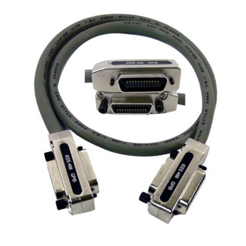 1M IEEE-488 GPIB Cable Metal Connector Adapter