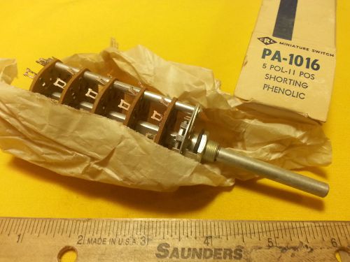 Rotary switch centralab pa-1016  5 poles 11 pos. shorting phenolic for sale