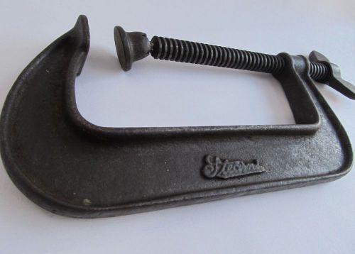 VINTAGE ANTIQUE STEARNS METAL C-CLAMP - 11 1/2&#034; (CLOSED), METAL/WOODWORKING