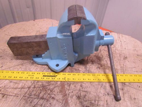 Chas parker no.955 5&#034; jaw machinist stationary bench vise opens to 9&#034; for sale