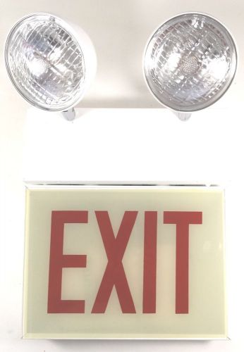 COOPER SURE-LITES CHX303DHC RED EXIT+EMERGENCY+BATTERY BACKUP LIGHT