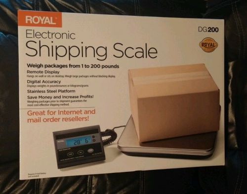 NEW Royal DG200 Electronic Shipping Scale 200 LBS Remote Display