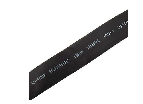 10mm Black Polyolefin Insulation Heat Shrink Tubing 3 Meters 9.8ft