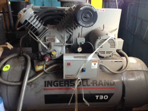 Ingersoll rand t 30 air compressor with 10hp motor for sale