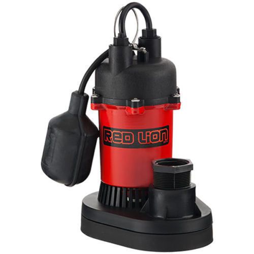 Red lion 1/4 hp submersible sump pump rl-sp25t thermoplastic tether float switch for sale