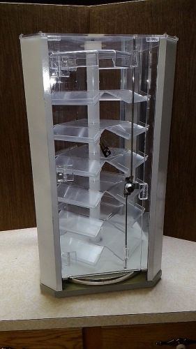 Countertop Spinning Acrylic Jewelry Showcase - 24&#034; tall, with Lock and Key!!