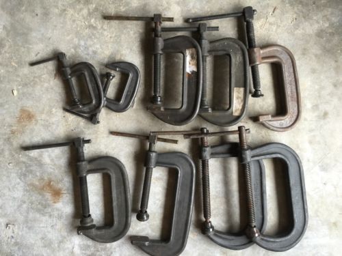 9 forged clamps Various Sizes all US Made Armstrong, Wright Hargrave