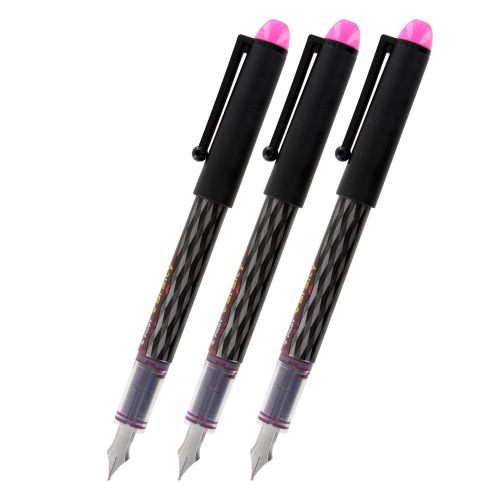 Pilot Varsity Disposable Fountain Pen, Pink Ink, 3/Pack