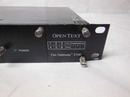 OpenText - Captaris Fax Gateway 2100 MODULAR 1 T1 / E1 SIP / T.38, TESTED