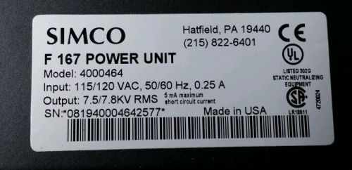 SIMCO F 167 power unit model 4000464
