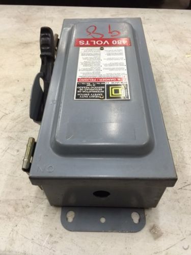 SQUARE D HU361AWK 30 AMP 600 VOLT 3 POLE HEAVY DUTY DISCONNECT FREE SHIPPING