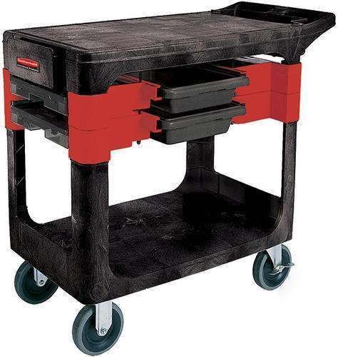 Rubbermaid Commercial  Rolling Trades CartWork Bench w Drawers 330 lb Capcity