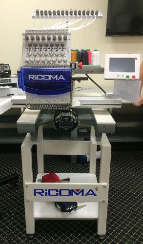 Ricoma 1501tc  15 needle 1 head commerical embroidery machine w/ 7&#034; touch screen for sale