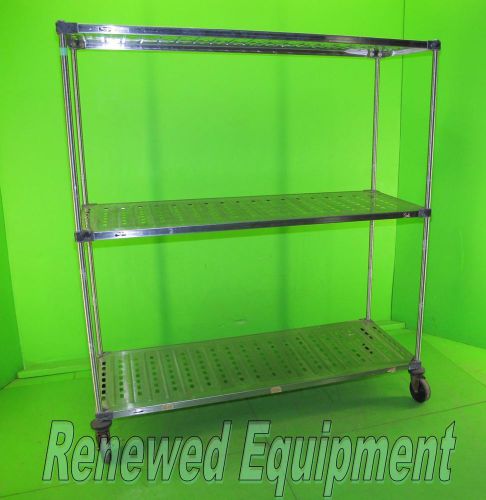 Metro Heavy Duty Stainless Steel 5ft Shelving Unit on Casters