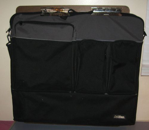 ArtBin 26 x 23 Portfolio Tote Bag w/Clip Boad &amp; Shoulder Strap AS-IS