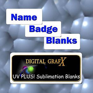 50ea Name Badge Blanks for Sublimation 1 x 3