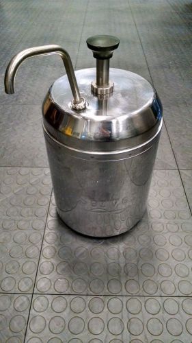 Server Syrup / Food Container Pump Coffee Stainless Steel Dispenser 3 Quart