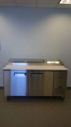 New &#034;atosa&#034; commercial s.s.2 doors refrigerated pizza prep table, 2yr. warranty for sale