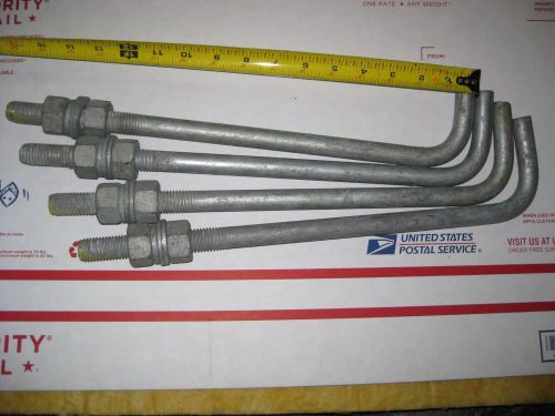 New lithonia parking lot j anchor bolts for lighting poles 3/4&#034; x 16&#034; x 3 for 4&#034; for sale