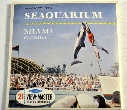 Sawyer&#039;s View-Master Seaquarium Miami Florida Real Set A966, 9661-2-3