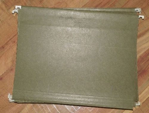 10 Green Hanging Folders 9&#034; x 12&#034;